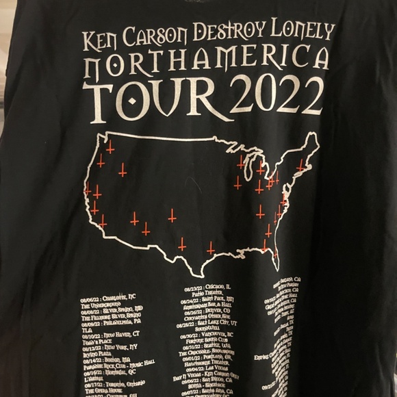 *OFFICIAL* Ken Carson X Destroy Lonely North America 2022 Tour Shirt - Picture 3 of 3